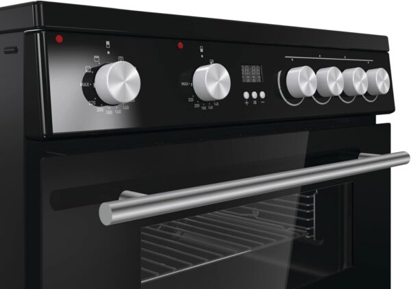 Hisense HDE3211BBUK 60cm Electric Cooker with Ceramic Hob-Black , A Rated Double Oven [Energy Class A] - Image 3