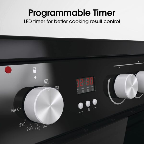 Hisense HDE3211BBUK 60cm Electric Cooker with Ceramic Hob-Black , A Rated Double Oven [Energy Class A] - Image 6