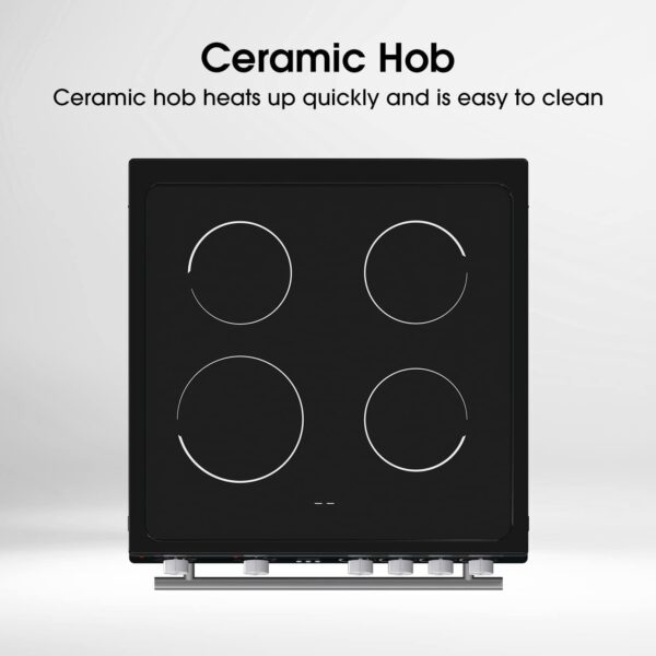 Hisense HDE3211BBUK 60cm Electric Cooker with Ceramic Hob-Black , A Rated Double Oven [Energy Class A] - Image 7