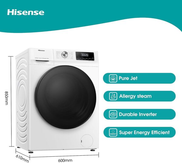 Hisense Freestanding 12 KG Front Load Washing - Image 2