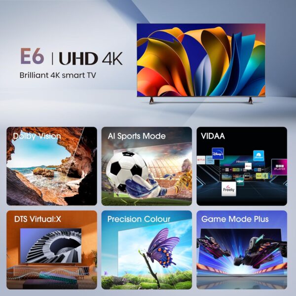 Hisense 65E6NTUK – 65” UHD Smart TV, Dolby Vision, Game Mode+ (Class E) - Image 5