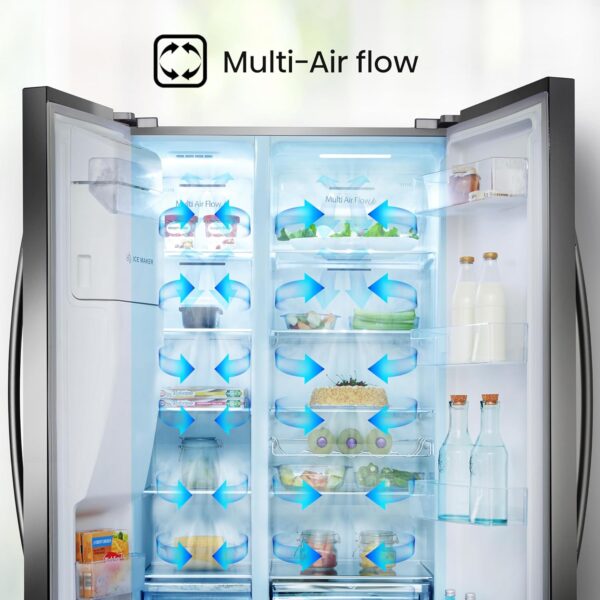 Hisense 562L Stainless Steel Fridge – RS694N4ICE, Water & Ice Dispenser - Image 5