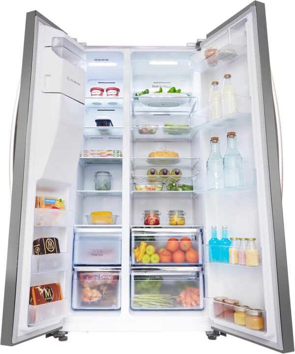 Hisense 562L Stainless Steel Fridge – RS694N4ICE, Water & Ice Dispenser - Image 9