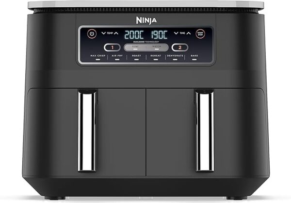 Ninja AF300UK Digital Air Fryer – 6-in-1, Dual Zone, 7.6L, Black