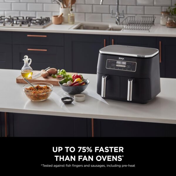 Ninja AF300UK Digital Air Fryer – 6-in-1, Dual Zone, 7.6L, Black - Image 6