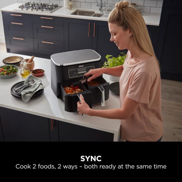 Ninja AF300UK Digital Air Fryer – 6-in-1, Dual Zone, 7.6L, Black - Image 8
